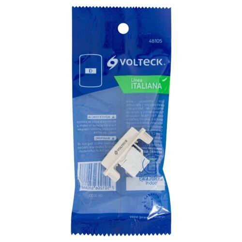 48105 - Toma de teléfono, línea Italiana, color marfil, Volteck