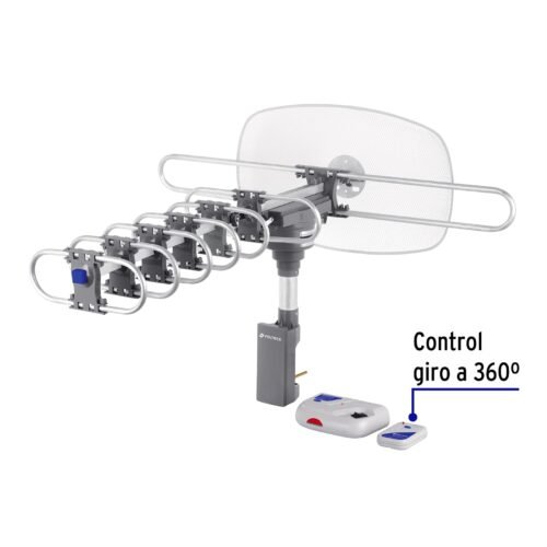481141 48114 - Antena aérea para TV HD, giratoria 360° con control y cable