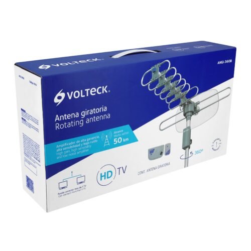 481142 48114 - Antena aérea para TV HD, giratoria 360° con control y cable