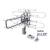 48115 - Antena aérea para TV HD, giratoria 360° con control, Volteck