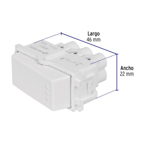 48132 - Interruptor sencillo, línea Italiana, color blanco, Volteck