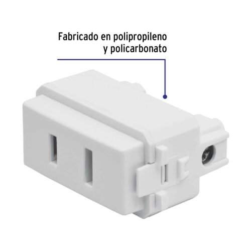 48135 - Contacto sencillo, 2polos, sin tierra, línea Italiana,blanco