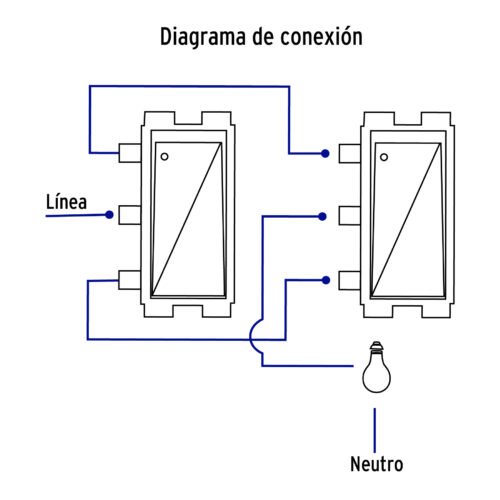 48137 - Interruptor de 3 vías, línea Italiana, color blanco, Volteck