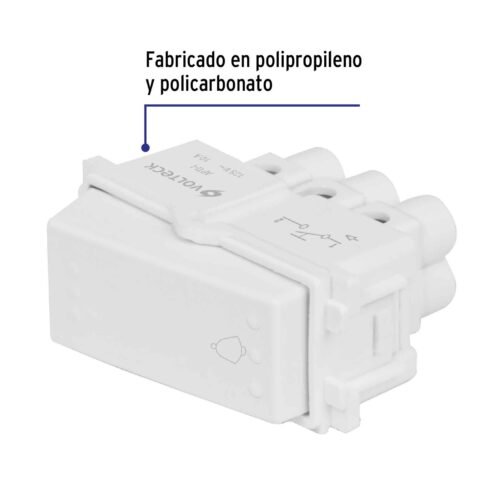 48139 - Interruptor para timbre, línea Italiana, color blanco