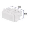 48139 - Interruptor para timbre, línea Italiana, color blanco