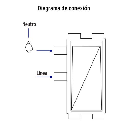 48139 - Interruptor para timbre, línea Italiana, color blanco