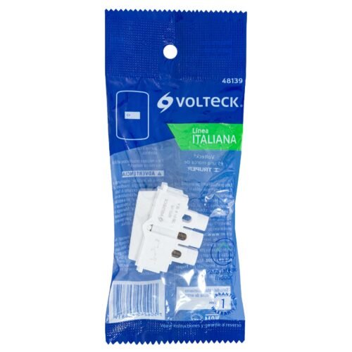 48139 - Interruptor para timbre, línea Italiana, color blanco