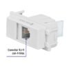 48140 - Toma de teléfono, línea Italiana, color blanco, Volteck