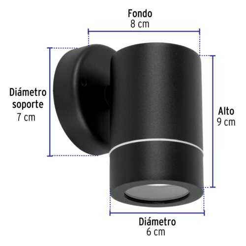 481433 48143 - Arbotante de acento 1 spot negro, lámpara no incluida