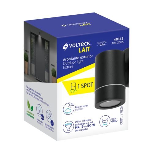 481435 48143 - Arbotante de acento 1 spot negro, lámpara no incluida
