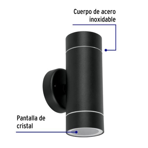 48144 - Arbotante de acento 2 spots negro, lámparas no incluidas
