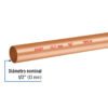48151 48151 - Tubo rígido de cobre 1/2" tipo "N", 3m, 0.5kg, FOSET