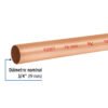 48152 48152 - Tubo rígido de cobre 3/4" tipo "N", 3m, 0.9kg, FOSET
