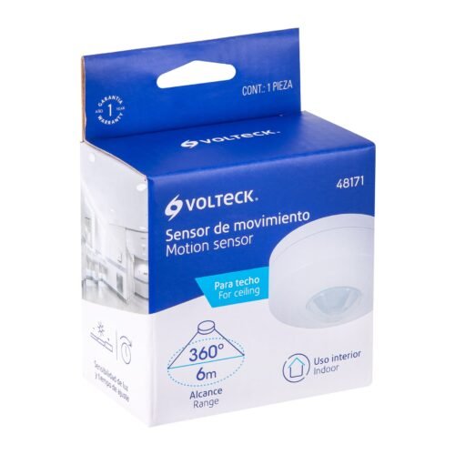48171 - Sensor de movimiento para techo, alcance 6 m, Volteck