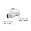 48177 - Niple de acero galvanizado 1" tipo botella, Foset