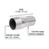 48179 48179 - Niple de acero galvanizado 1-1/2" tipo botella, Foset