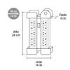 48190 - Multicontacto 14 AWG industrial supresor picos 10 entradas