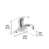 48191 - Monomando lavabo, ABS, nariz curva, BASIC