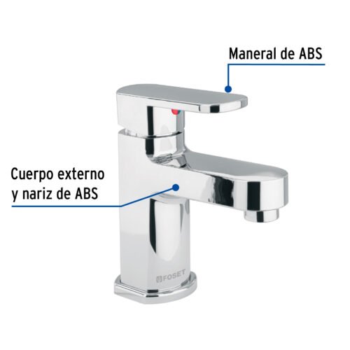 48192 - Monomando lavabo, ABS, nariz recta, BASIC
