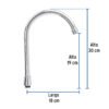 48195 - Cuello alto para mezcladora de fregadero, cromo, Basic