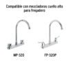 48195 - Cuello alto para mezcladora de fregadero, cromo, Basic