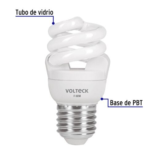 482001 48200 - Lámpara espiral mini T2 5 W luz de día en blíster, Volteck
