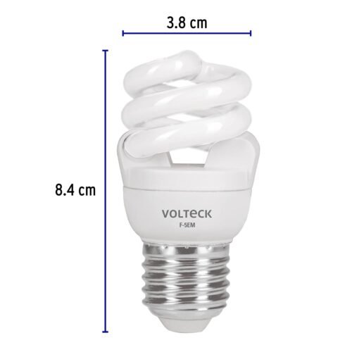 482002 48200 - Lámpara espiral mini T2 5 W luz de día en blíster, Volteck