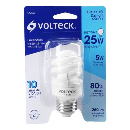 482003 48200 - Lámpara espiral mini T2 5 W luz de día en blíster, Volteck