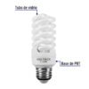 48204 - Lámpara espiral mini T2 15 W luz de día en blíster, Volteck