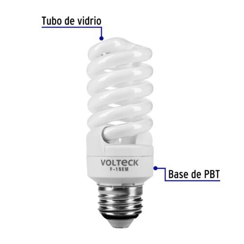 48204 - Lámpara espiral mini T2 15 W luz de día en blíster, Volteck