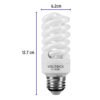 48204 - Lámpara espiral mini T2 15 W luz de día en blíster, Volteck