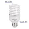 48206 - Lámpara espiral mini T2 20 W luz de día en blíster, Volteck