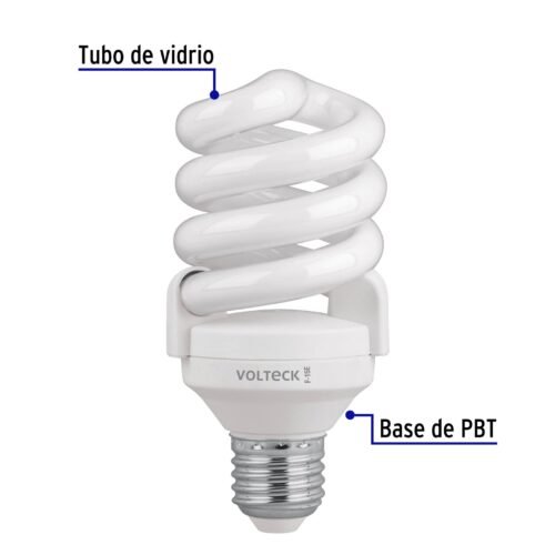 482121 48212 - Lámpara espiral T4 15 W luz de día en blíster, Volteck