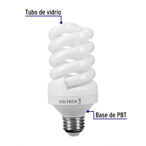 48213 - Lámpara espiral T4 20 W luz de día en blíster, Volteck