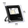 48218 - Reflector delgado de LED 10 W luz de día, Volteck