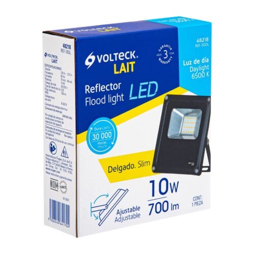 48218 - Reflector delgado de LED 10 W luz de día, Volteck