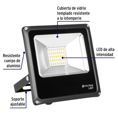 48219 - Reflector delgado de LED 20 W luz de día, Volteck