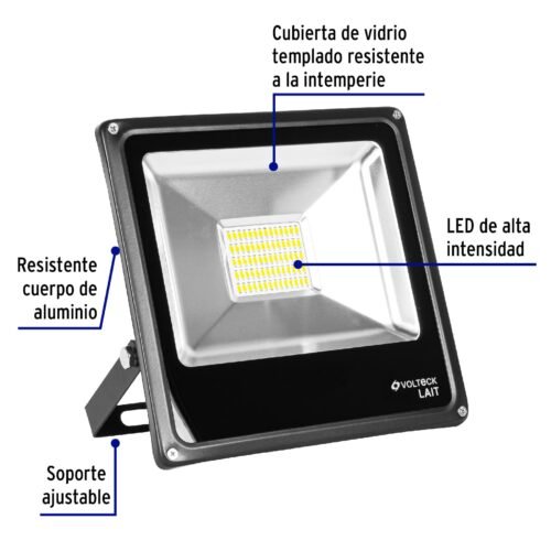 48220 - Reflector delgado de LED 30 W luz de día, Volteck