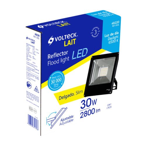48220 - Reflector delgado de LED 30 W luz de día, Volteck
