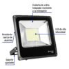 48221 - Reflector delgado de LED 50 W luz de día, Volteck