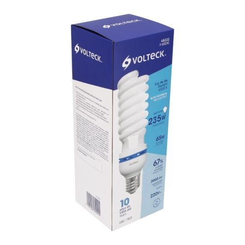 48222 - Lámpara espiral 65 W base mogul E39 220 V luz día, caja