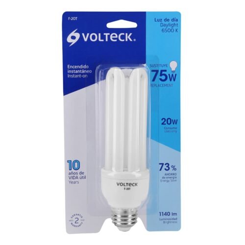 482263 48226 - Lámpara triple T4 20 W luz de día en blíster, Volteck
