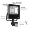 482292 48229 - Reflector LED 20 W alta intensidad con sensor de movimiento