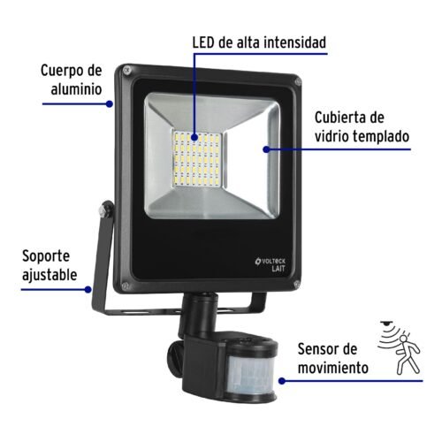 482292 48229 - Reflector LED 20 W alta intensidad con sensor de movimiento