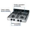 48235 - Parrilla de gas de sobreponer 4 quemadores, inox, Foset