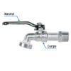 48243 - Llave de esfera de zinc 1/2", 110 g, s/adaptador, Basic
