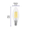 482542 48254 - Lámpara LED tipo vela 4 W con filamento base E14 luz cálida