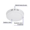482572 48257 - Luminario LED tipo plafón 12 W, redondo, luz cálida, blanco