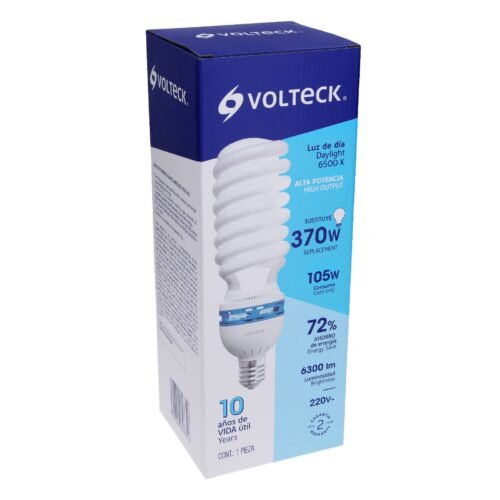48261 - Lámpara espiral 105 W base mogul E39 220 V luz día, caja