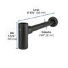 482692 48269 - Céspol de bote minimalista 1 1/4", negro, para lavabo, Foset